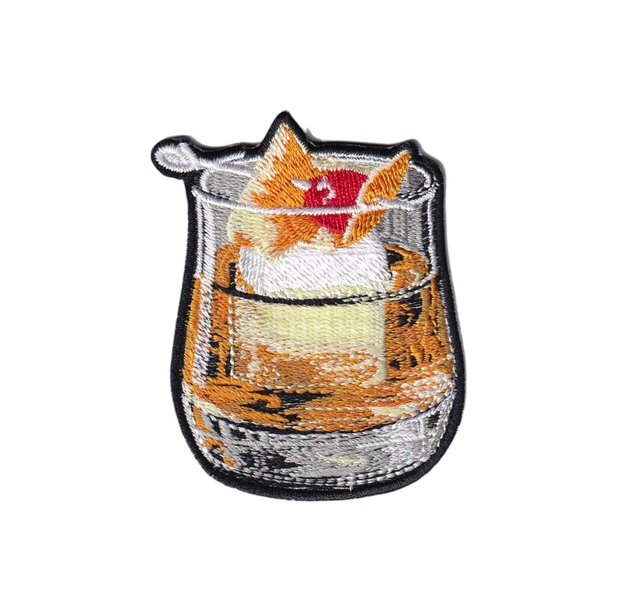 Old Fashioned, Whiskey, Drinks, Embroidered Iron on Patch