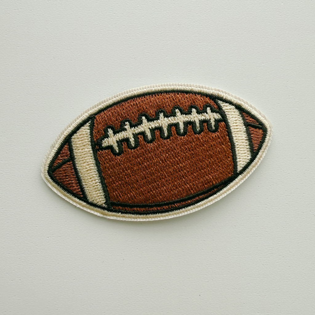 2.5" Football -  Embroidered Patch