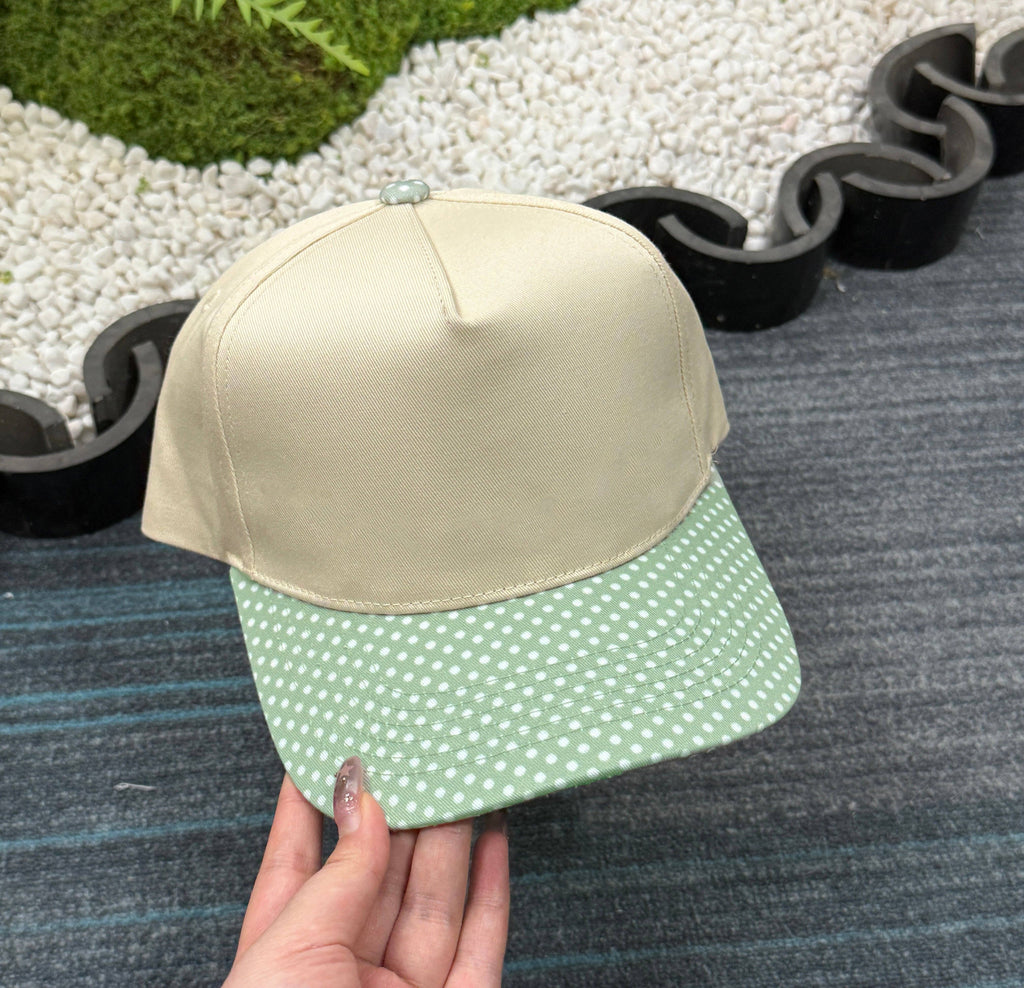 Green Polka Dot Hat - RTS