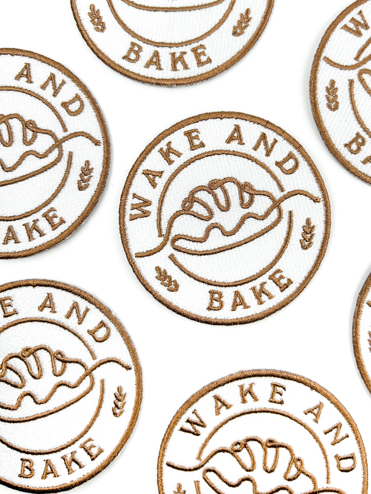 Wake and Bake Embroidered Iron-On Patch Food, Chef, Baking