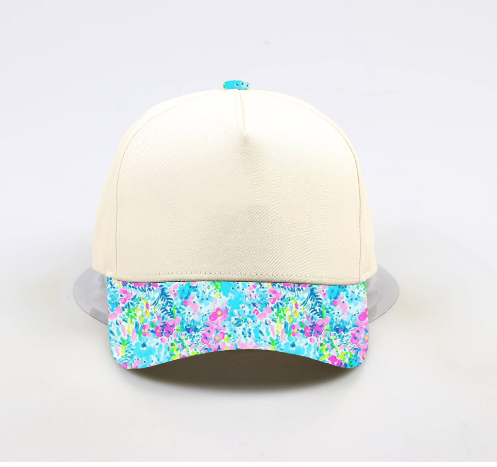Watercolor Floral Hat - RTS