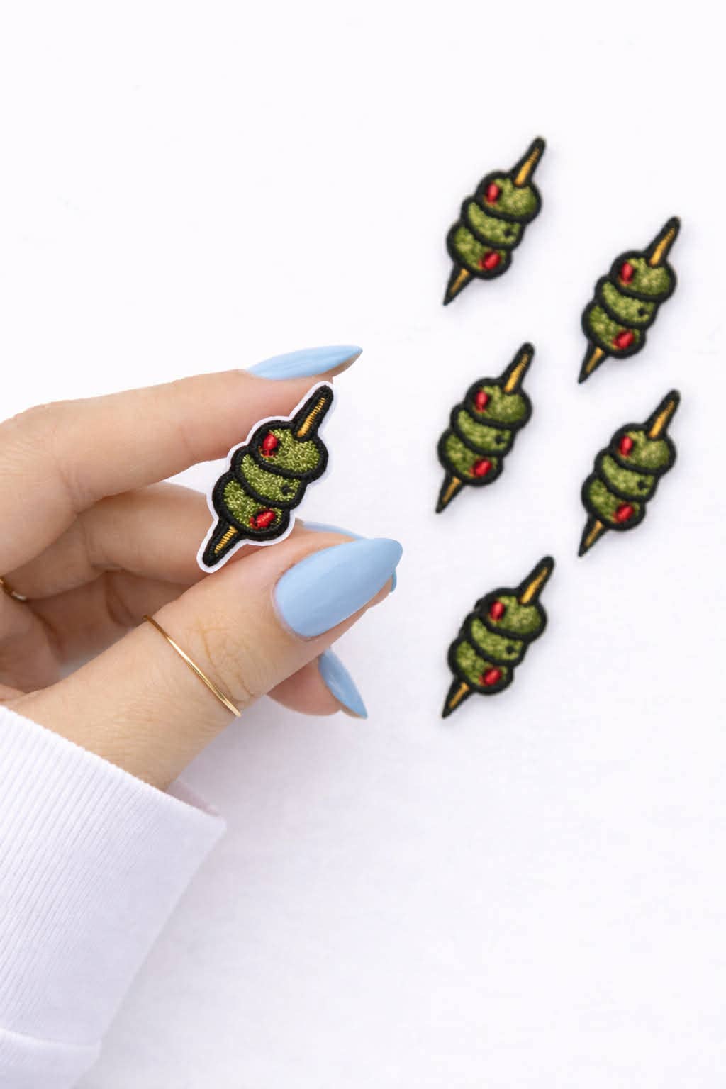 Mini Martini Olives Embroidered Patch