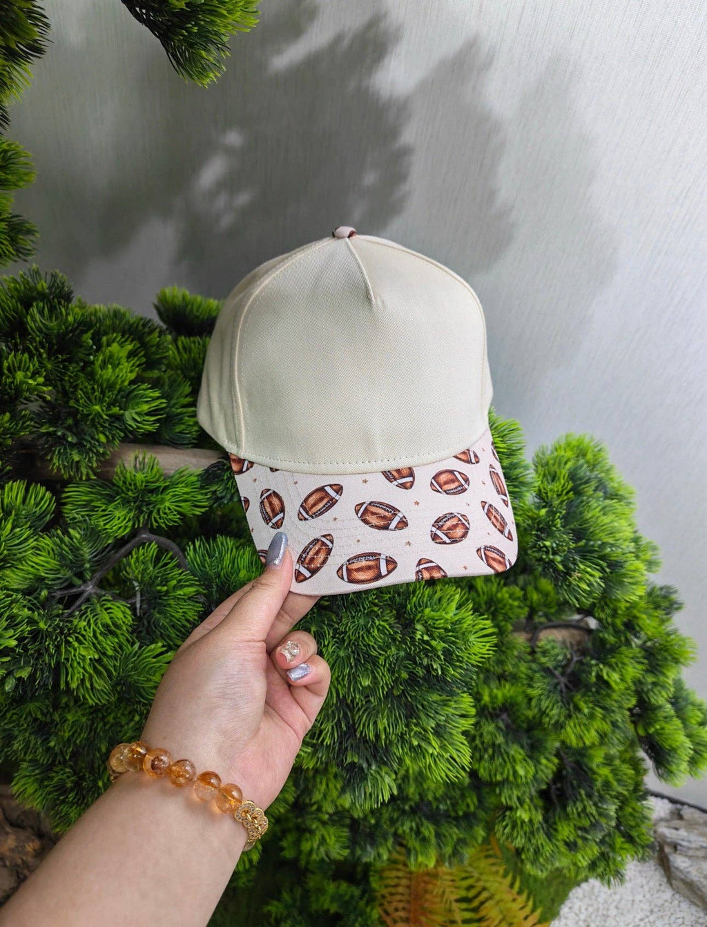 Football + Stars Print Hat - RTS