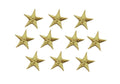 Metallic Gold Stars - 5/8" - Pack of 10 Pieces - Iron on Applique -150031-12