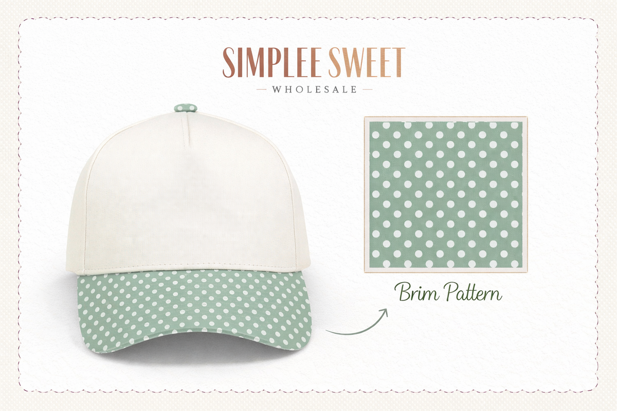 Green Polka Dot Hat - RTS