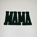 4" MAMA in WHITE or BLACK -  3D Embroidered Hat Patch