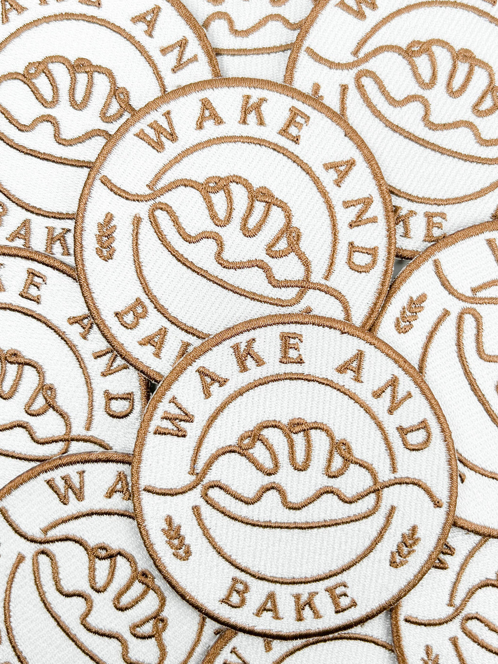 Wake and Bake Embroidered Iron-On Patch Food, Chef, Baking