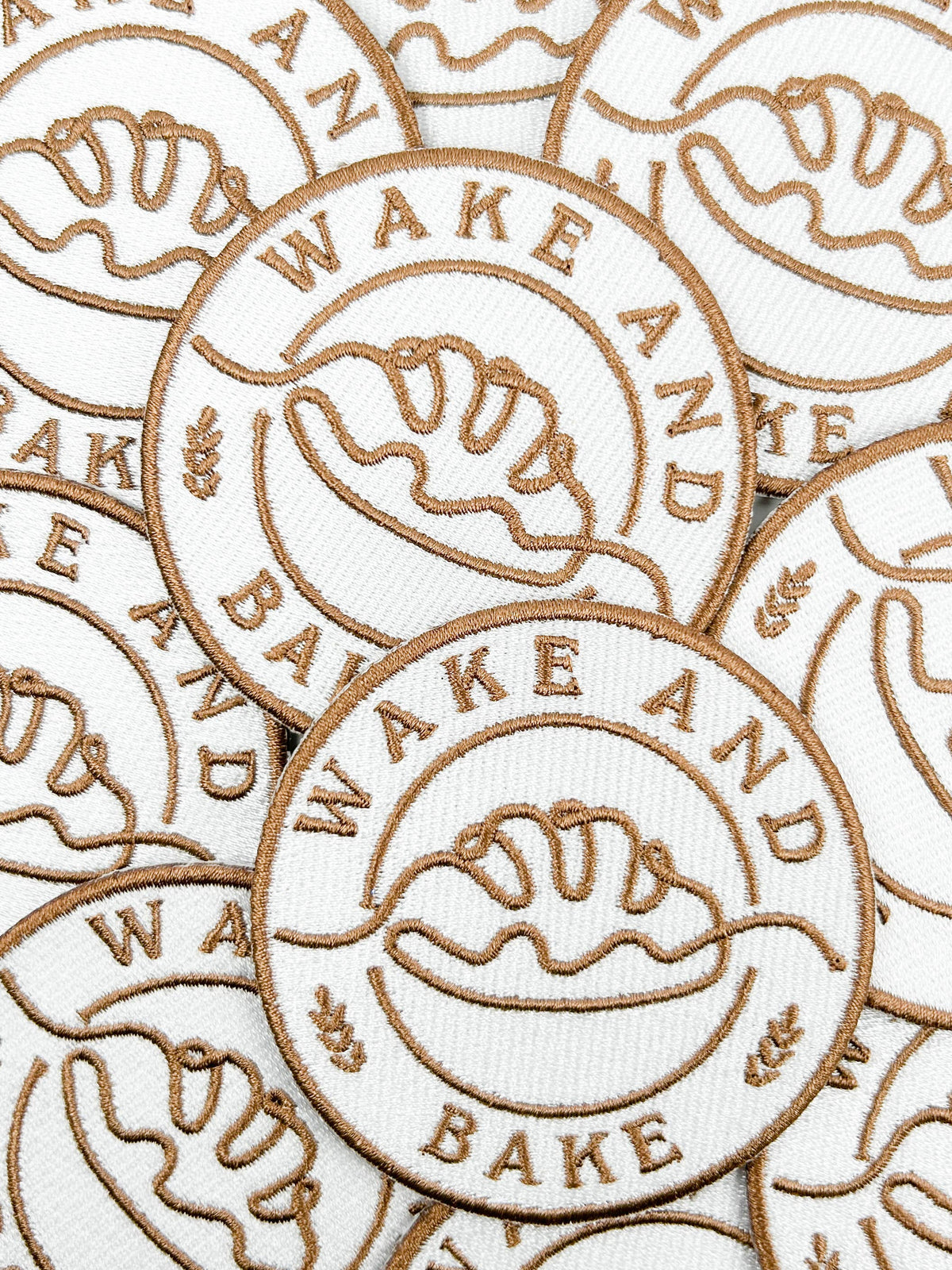 Wake and Bake Embroidered Iron-On Patch Food, Chef, Baking