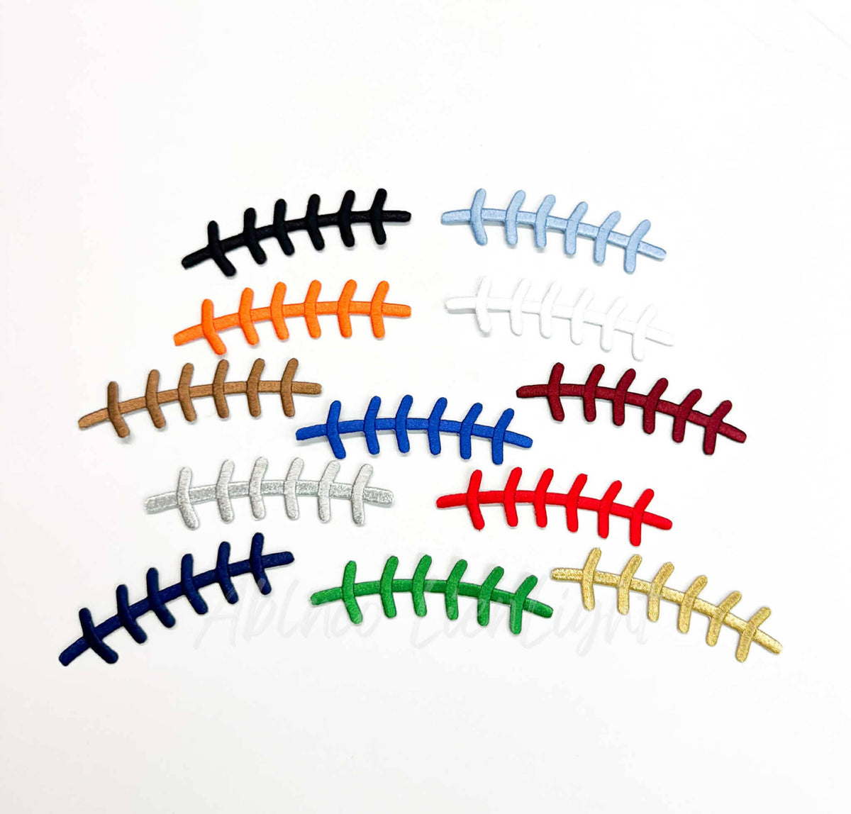 Football Laces Embroidery Patch - Green