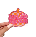 Hello Pumpkin Sequin Halloween Embroidery Patch - Small