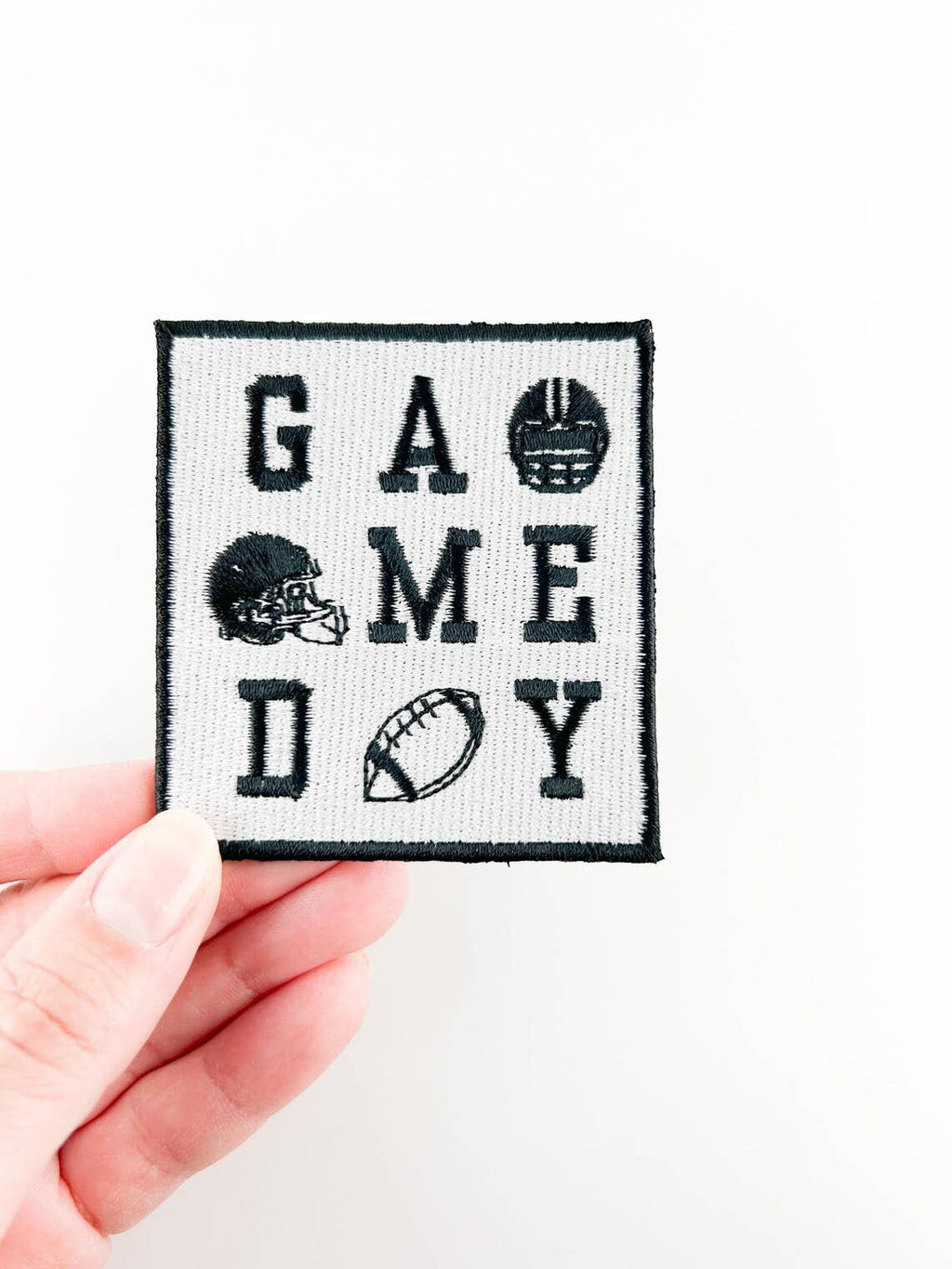 Game Day Embroidered Iron-On Patch Perfect for Football Hat