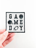 Game Day Embroidered Iron-On Patch Perfect for Football Hat