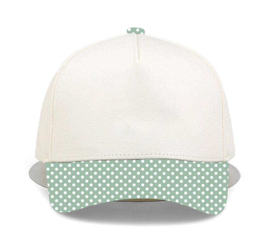 Green Polka Dot Hat - RTS