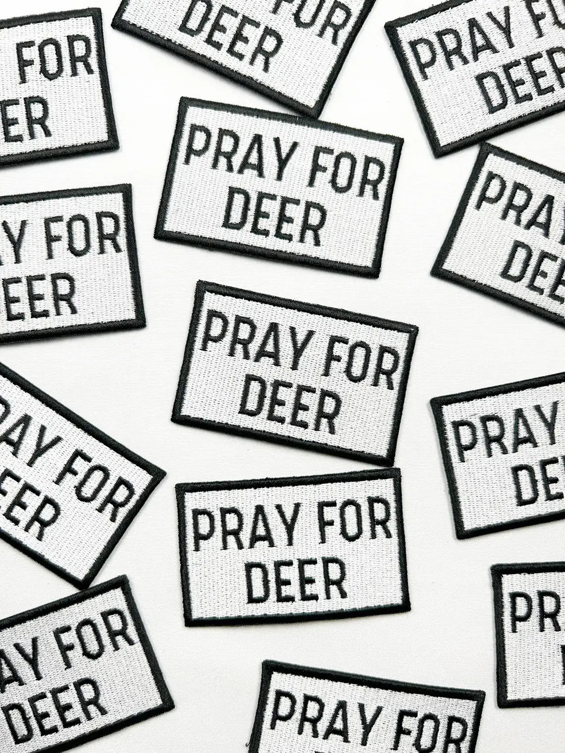Pray For Deer Iron On Patch Hunting Deer Perfect for Hunters