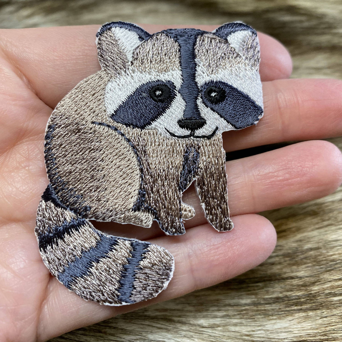 Baby Raccoon, Animals, Facing Right, Iron on Patch