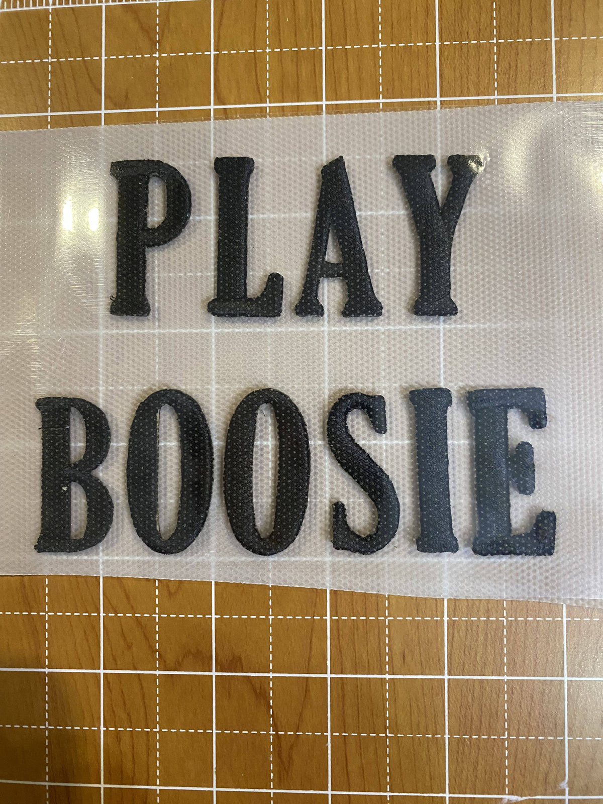 Custom: 5 inch wide Word Transfers Embroidered Iron on Patch