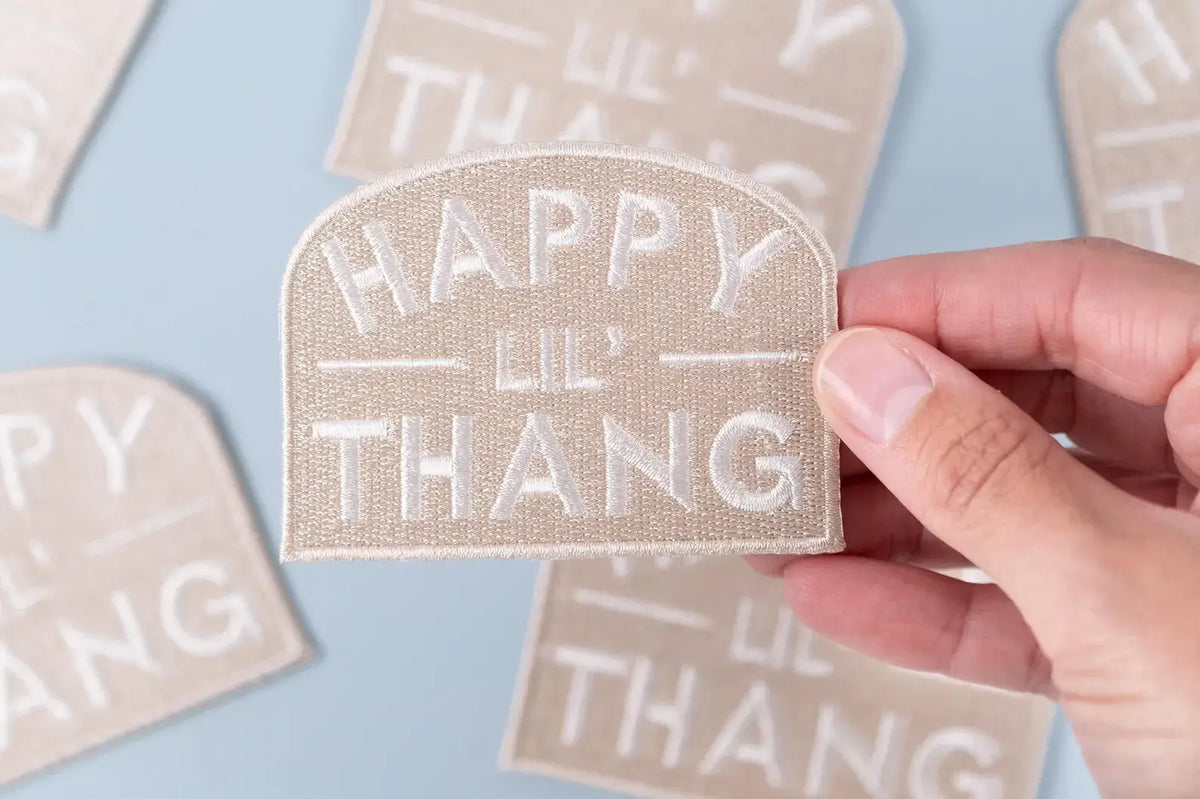 Happy Lil’ Thang Embroidered Iron-On Patch Western Southern