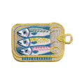 Sardine Tin with Three Fish, Coastal, Fish, Iron on Patch