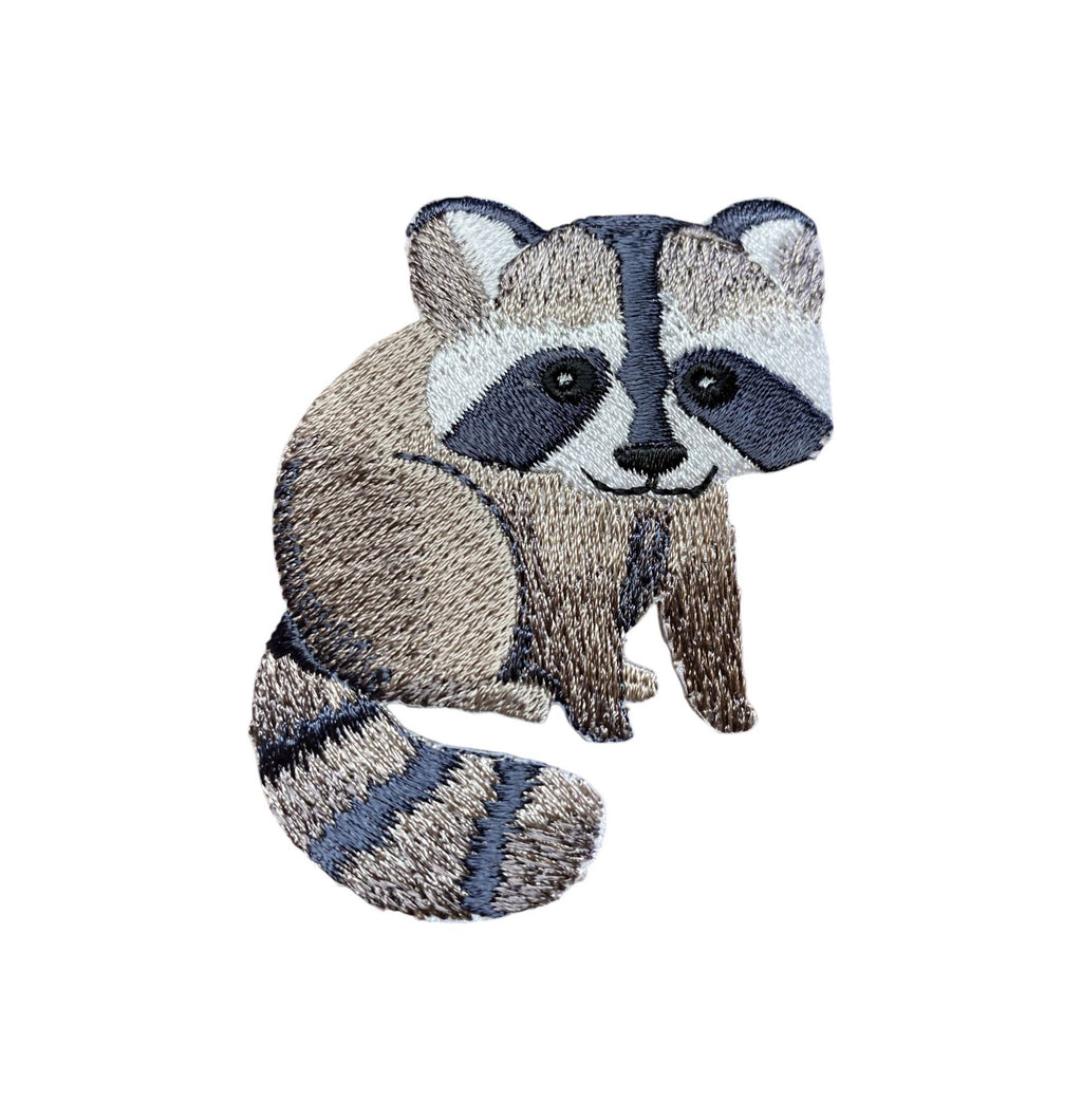 Baby Raccoon, Animals, Facing Right, Iron on Patch