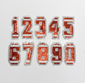 Sequin Football Numbers Patch - Small 