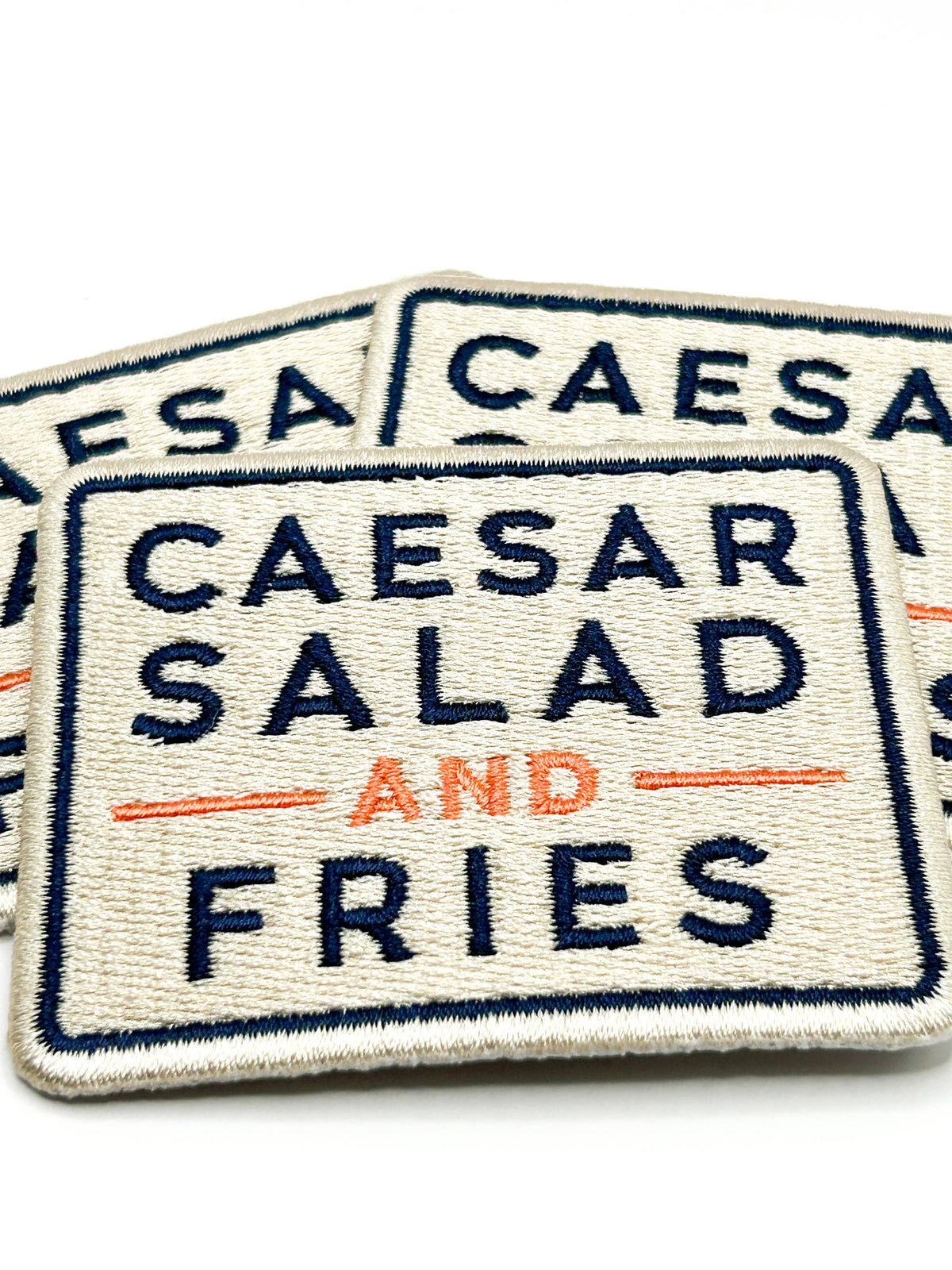 Caesar Salad & Fries Pls Patch – Funny Embroidered Iron On
