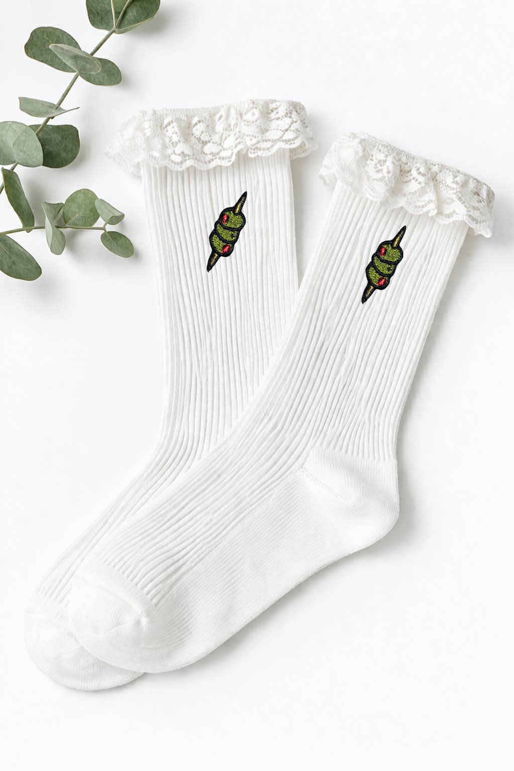 Mini Martini Olives Embroidered Patch