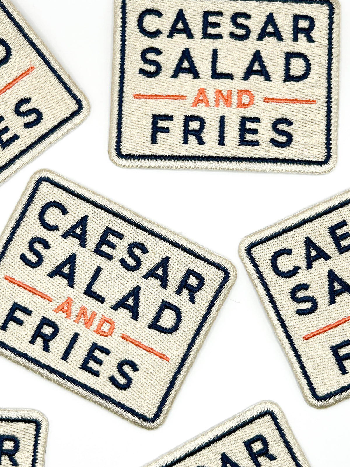 Caesar Salad & Fries Pls Patch – Funny Embroidered Iron On
