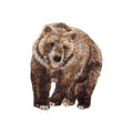 Brown Grizzly Bear, Animals, Embroidered, Iron on Patch