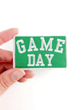 Green Game Day Embroidered Iron-On Patch Football Tailgate