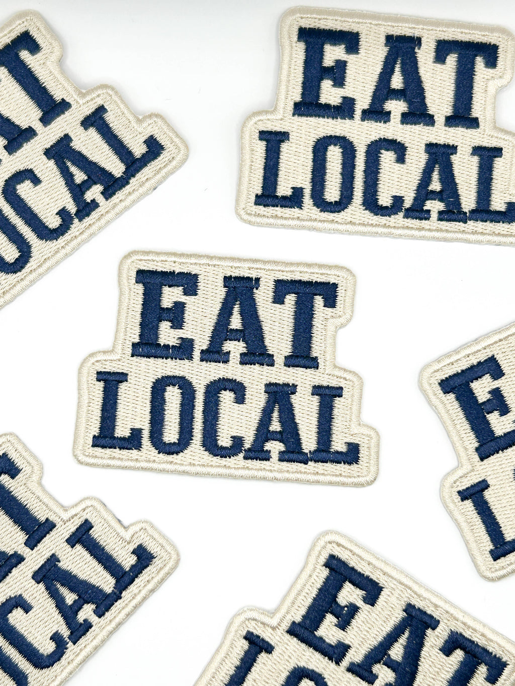 Eat Local Embroidered Patch Farmers Market Food Patch Local