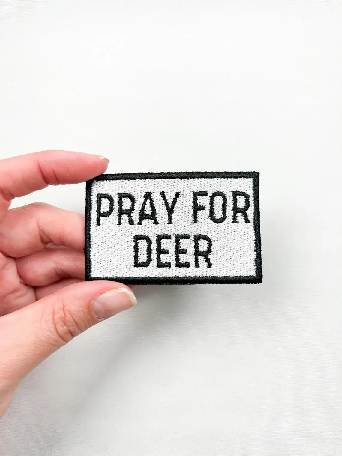 Pray For Deer Iron On Patch Hunting Deer Perfect for Hunters