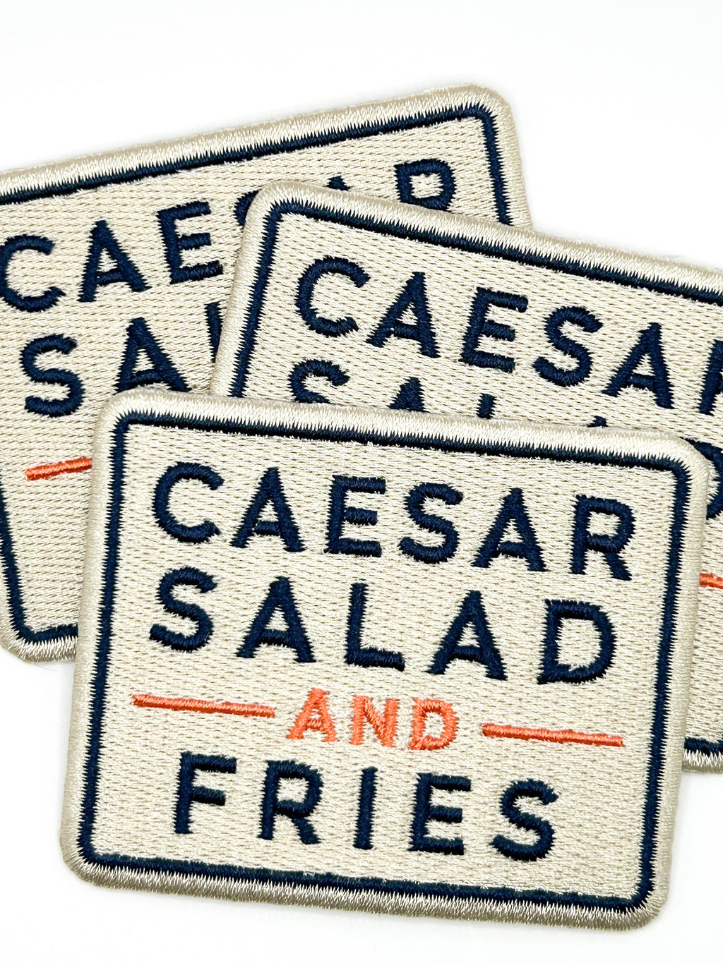 Caesar Salad & Fries Pls Patch – Funny Embroidered Iron On