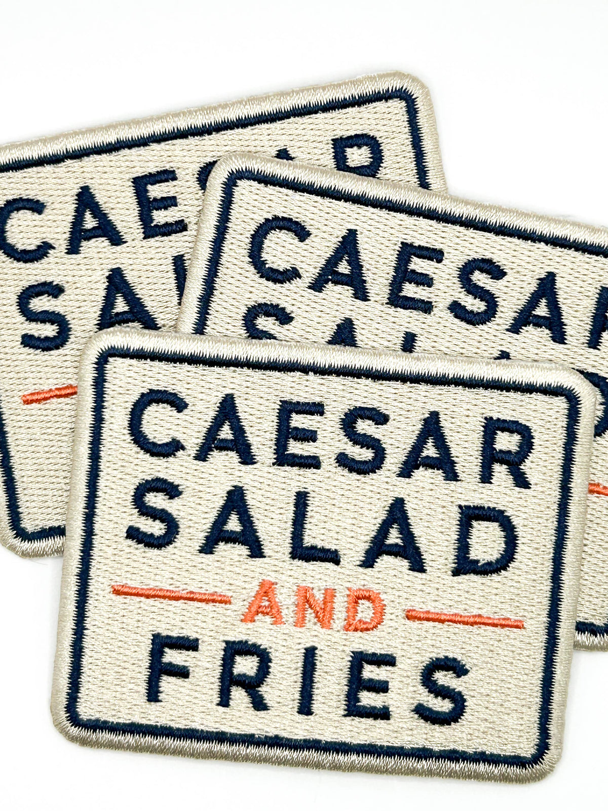 Caesar Salad & Fries Pls Patch – Funny Embroidered Iron On
