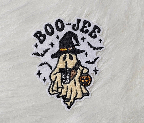 Boo-Jee Ghost Embroidery Iron On Patch