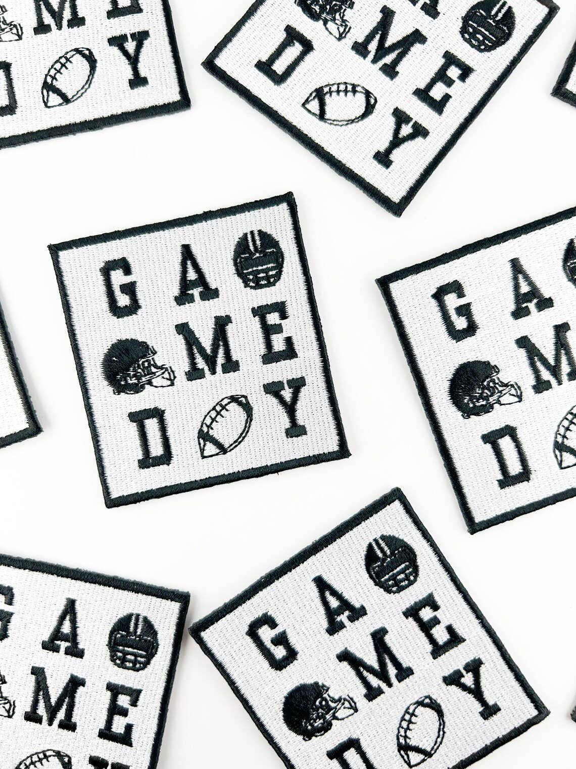 Game Day Embroidered Iron-On Patch Perfect for Football Hat