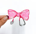 Nurse Stethoscope Bow Sequin Embroidery Patch  