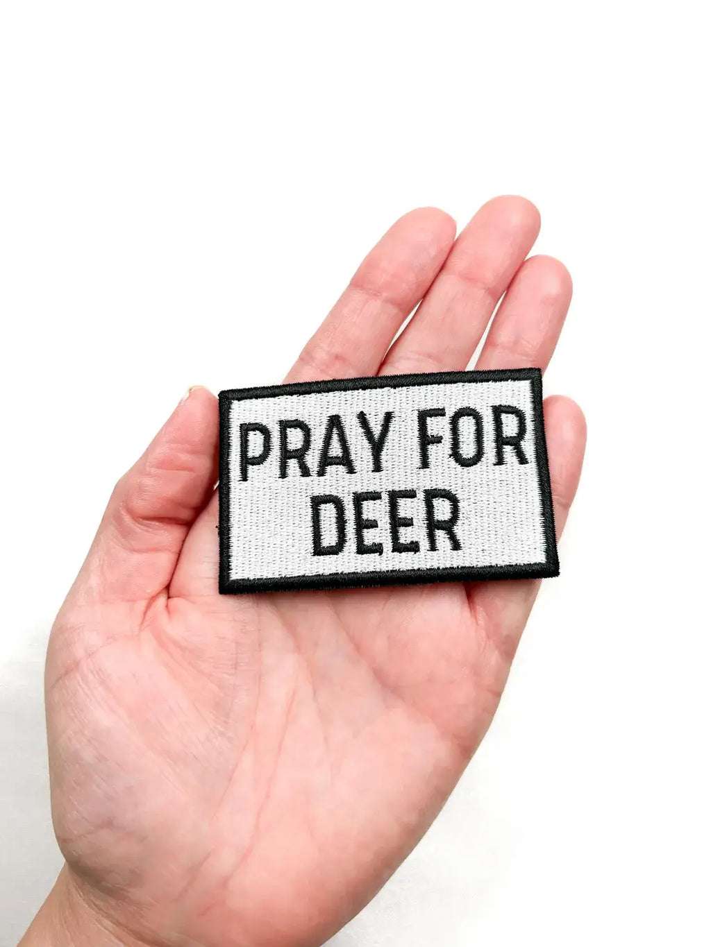 Pray For Deer Iron On Patch Hunting Deer Perfect for Hunters
