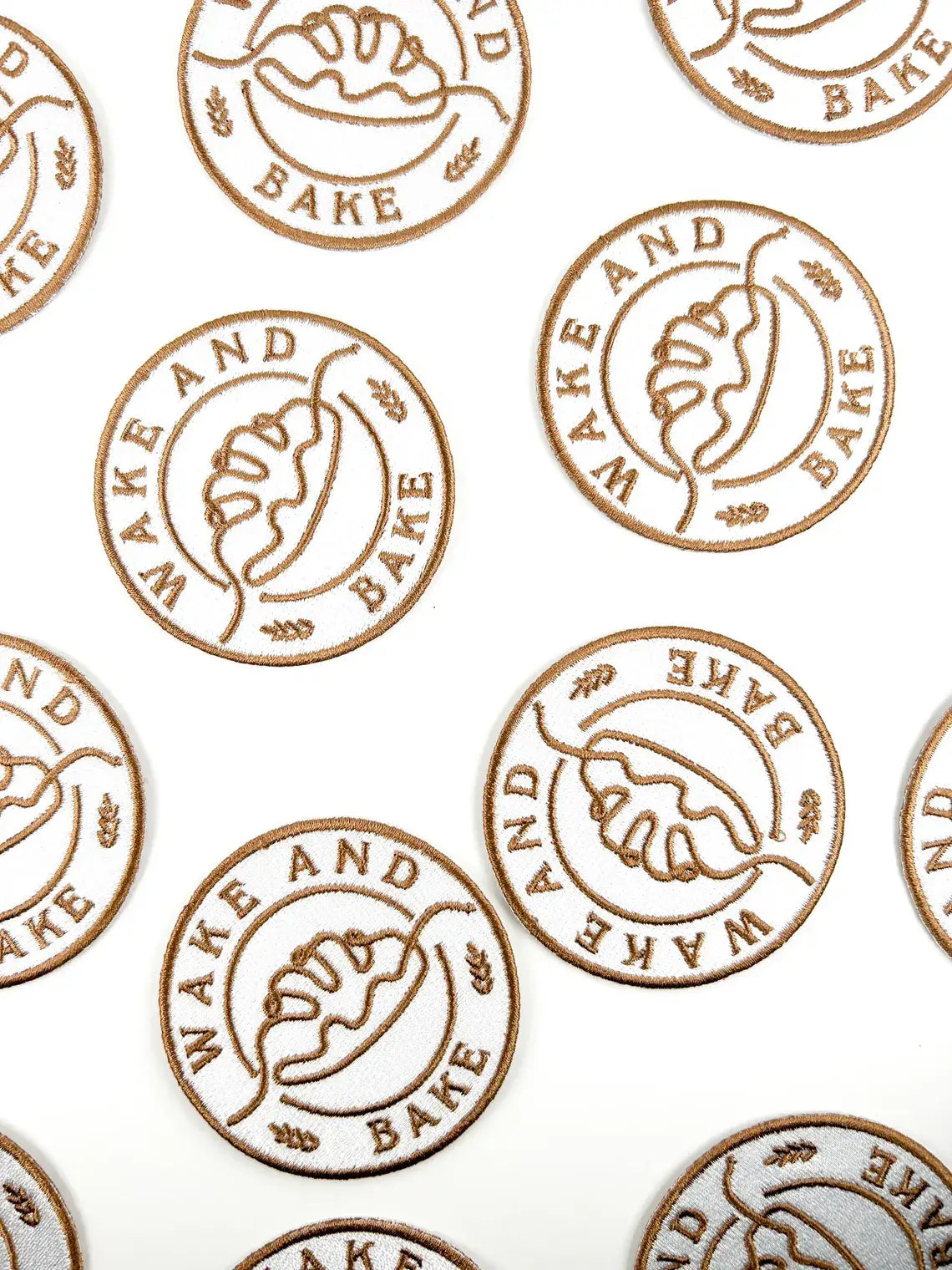 Wake and Bake Embroidered Iron-On Patch Food, Chef, Baking