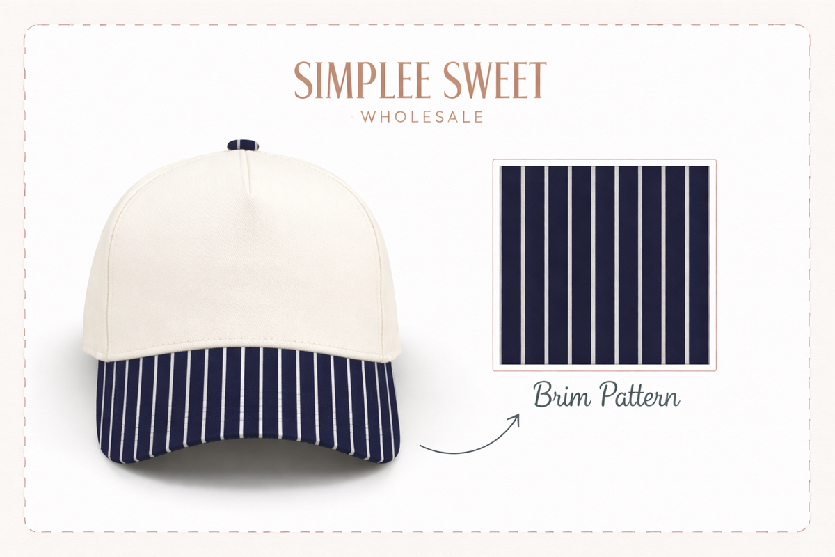 Navy Pinstripe Hat - RTS