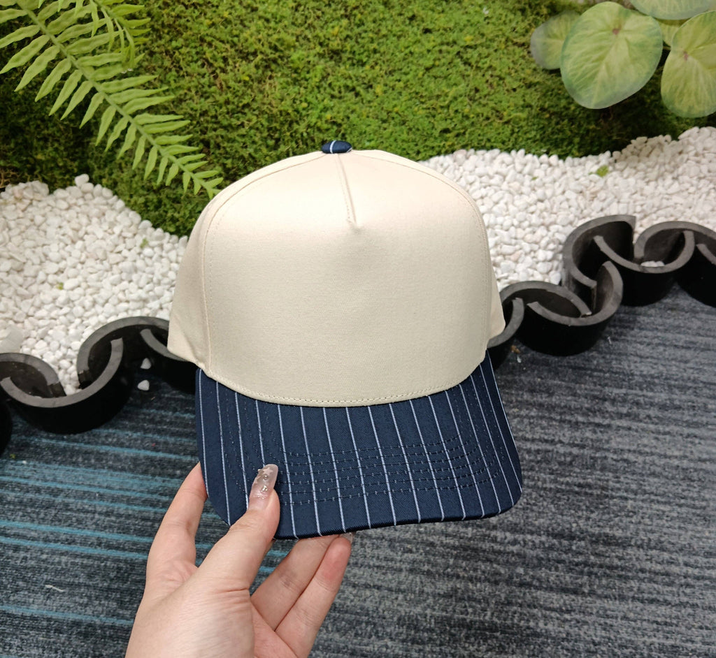 Navy Pinstripe Hat - RTS