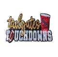 Tailgates And Touchdowns Football Sequin Patch - Small