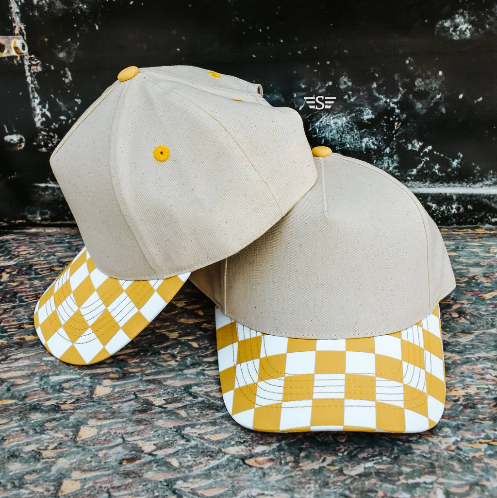Canvas Front Checkered Bill Magna Pony® Cap