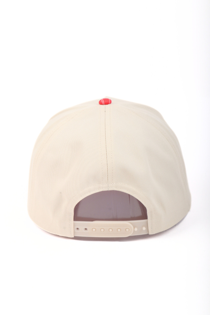 HOLIDAY STRIPES HEART BOW Printed Brim 5 Panel Two Tone Cap