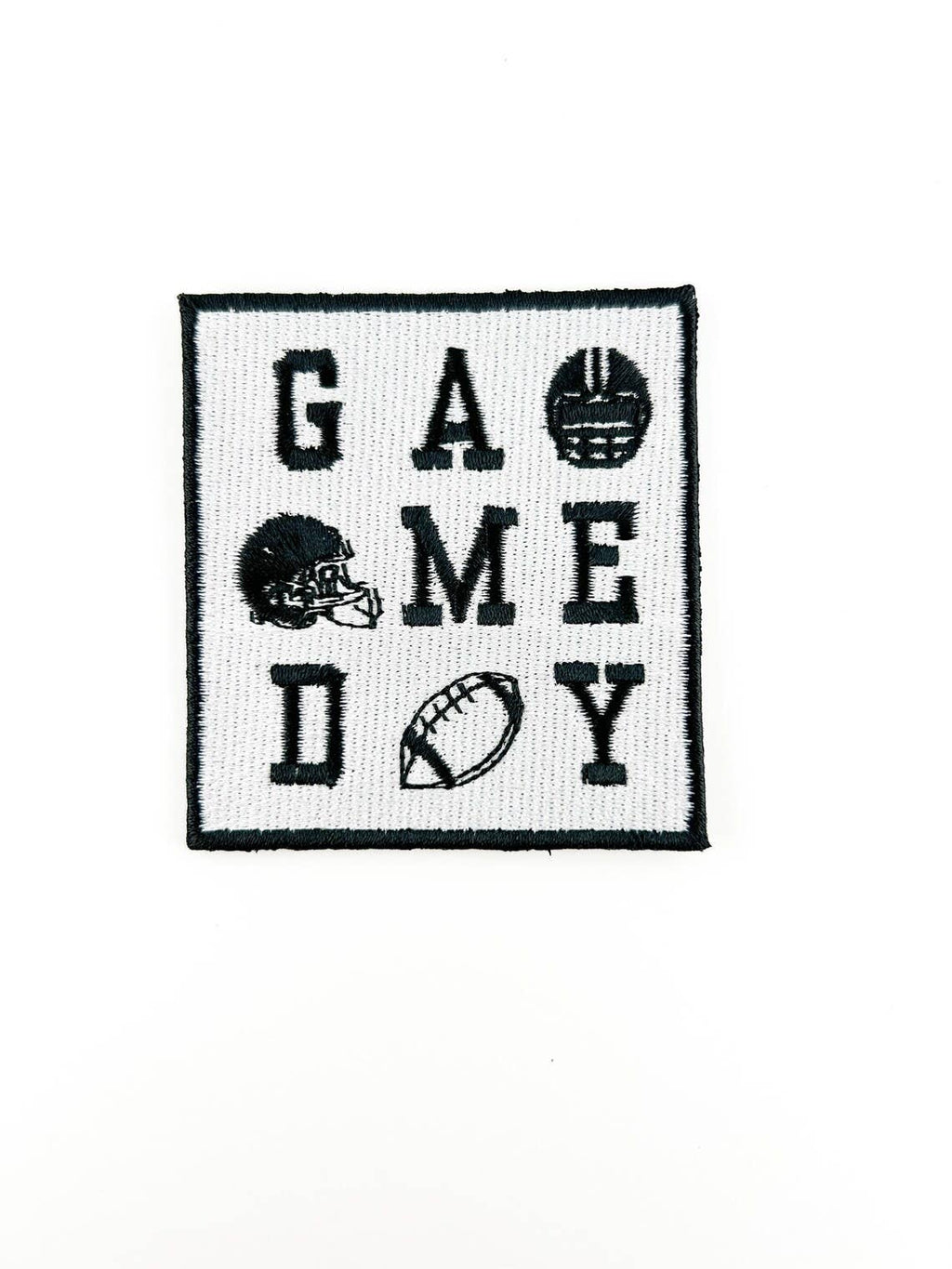 Game Day Embroidered Iron-On Patch Perfect for Football Hat