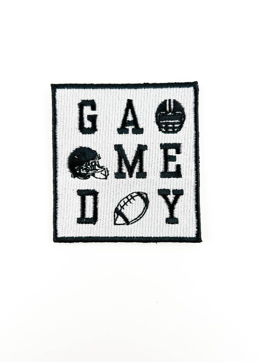 Game Day Embroidered Iron-On Patch Perfect for Football Hat