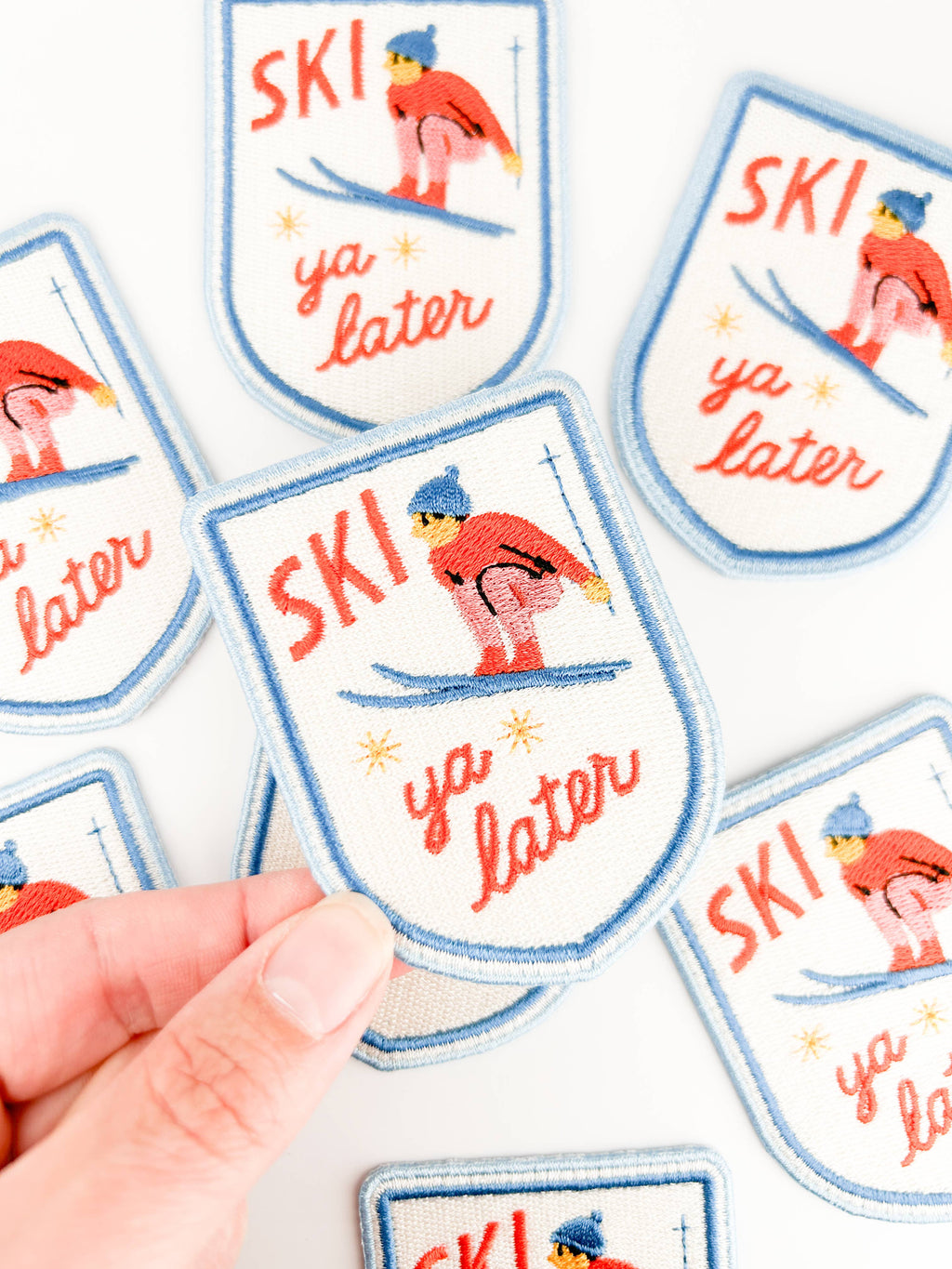 Ski Ya Later Patch | Retro Skiing Embroidered Iron On Patch 