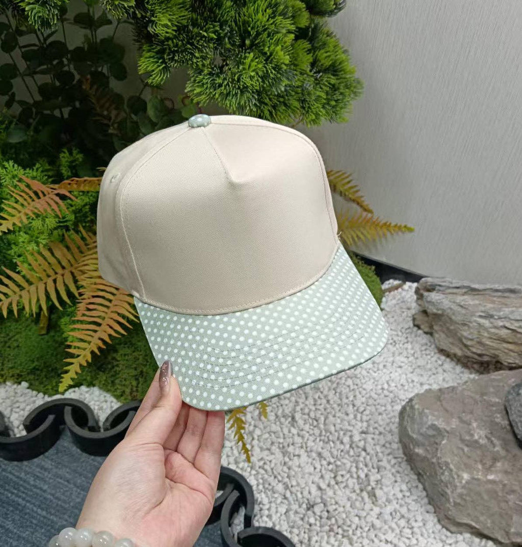Green Polka Dot Hat - RTS